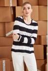 LUCKY TOP - black stri